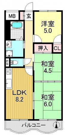 長原駅 徒歩12分 1階の物件間取画像